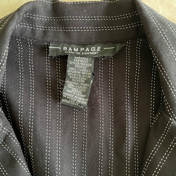 Rampage Grunge striped stitched fitted blazer - Picture 2 of 4